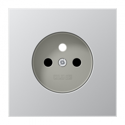 Enjoliveur - Pour prise Franco / Belge - LS - Aluminium - Jung L1521FKIPL-1