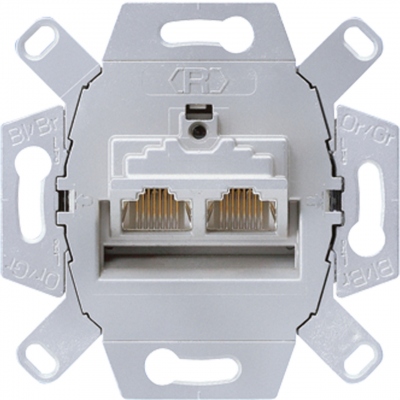 Prise RJ 45 - Double - Cat�gorie 6 - LS - Jung UAE8-8UPOK6
