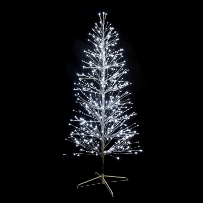 Sapin spray - Argent - 1.8 Mtres - 490LED - Blanc - Ptillant - Festilight 40477-AP0