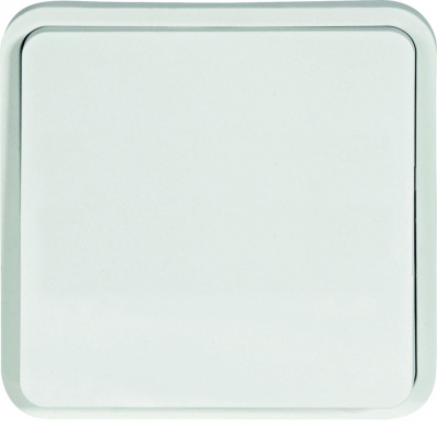 Bouton poussoir NO 10A Hager Cubyko composable blanc