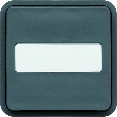 Bouton poussoir lumineux porte �tiquette NO 10A Hager Cubyko composable gris