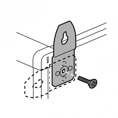 Pattes de fixation murale m�tallique - Legrand 020100