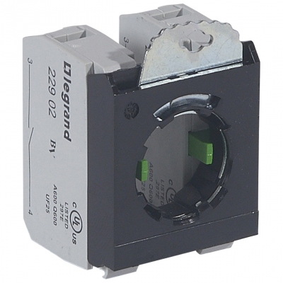 Sous ensemble bloc - 2 NO + �trier 3 postes - A vis - T�te non lumineuse