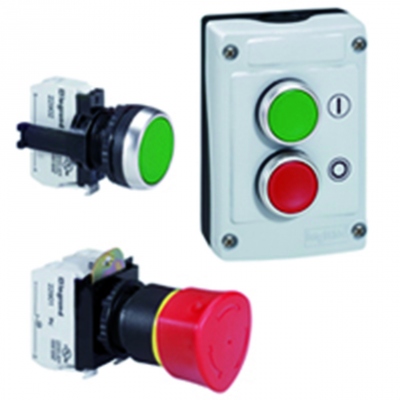 Bloc complet non lumineux � impulsion affleurant 1NF - Rouge