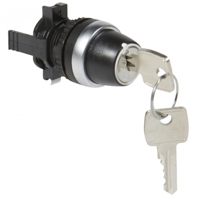 Bloc complet non lumineux bouton tournant � cl� 2 positions fixes