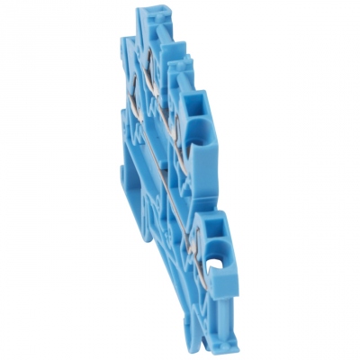 Bloc Viking 3 - 2 jonctions - 2 entr�es / 2 sorties - 4 mm� - Bleu - A ressort