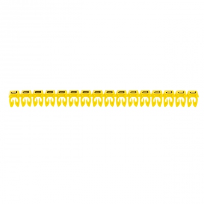Rep�re pour fil de 0.5 � 1.5 mm� - Lettre Q - Couleur Jaune - Legrand Cab 3