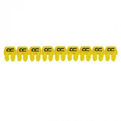 Rep�re pour fil de 0.5 � 1.5 mm� - Lettre V - Couleur Jaune - Legrand Cab 3
