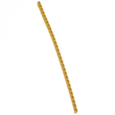 Rep�re pour fil de 1.5 � 2.5 mm� - Lettre S - Couleur Jaune - Legrand Cab 3