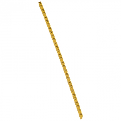 Rep�re pour fil de 1.5 � 2.5 mm� - Lettre U - Couleur Jaune - Legrand Cab 3