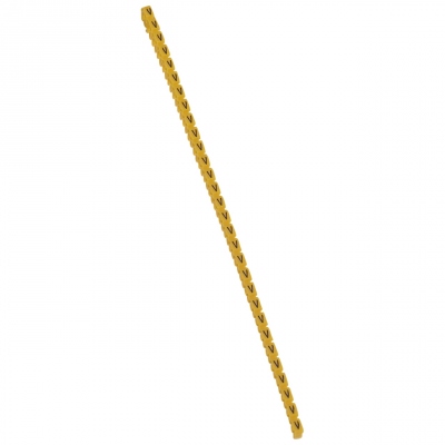 Rep�re pour fil de 1.5 � 2.5 mm� - Lettre V - Couleur Jaune - Legrand Cab 3