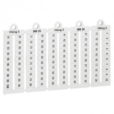 Rep�re pas de 6 - Chiffre de 1 � 100 - Horizontale - Lot de 100