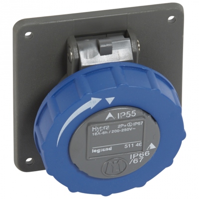 Prise tableau 16 Amp�res 2P+T IP55 bleu - Legrand Hypra 051146