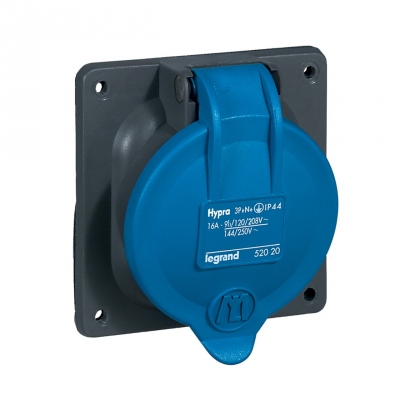 Prise tableau - 16 Amp�res - 3P+N+T - IP44 - Bleu - Legrand Hypra EU 052020
