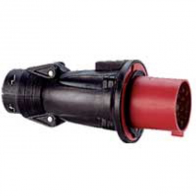 Fiche droite male 16 Amp�res 3P+T IP44 rouge - Legrand Hypra 52253