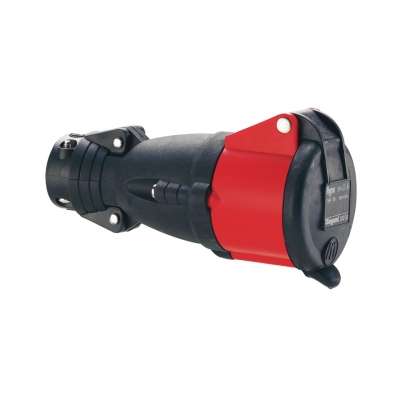Prise droite femelle 16 Amp�res 3P+T IP44 rouge - Legrand Hypra 52293