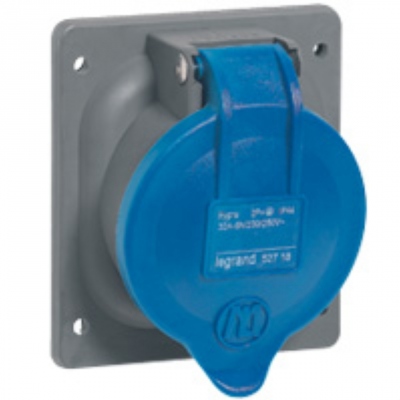 Prise tableau - 32 Amp�res - 3P+N+T - IP44 - Bleu - Legrand Hypra EU 052720