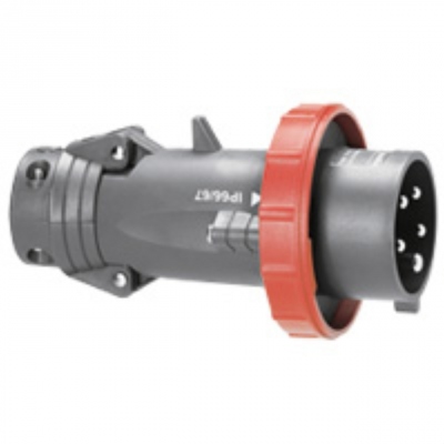 Fiche droite male 32 Amp�res 3P+T IP55 rouge - Legrand Hypra 53060