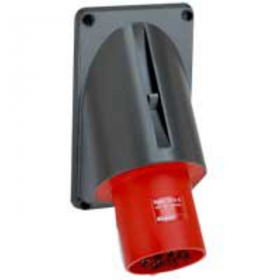 Fiche tableau - Inclin�e - 63 Amp�res - 3P+T - IP44 - Rouge - Legrand Hypra 53773