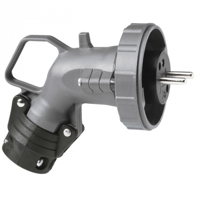 Fiche coud�e male 16 Amp�res 2P+T IP55 bleu - Legrand Hypra TBT 053933