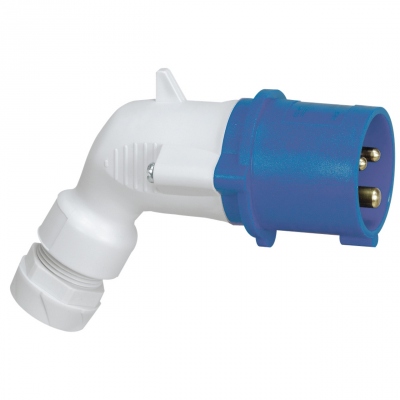 Fiche coud�e m�le 32 Amp�res 2P+T IP44 bleu - Legrand 056473