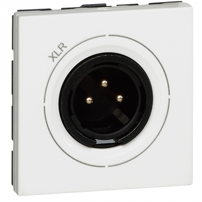Prise audio XLR - 3 p�les - M�le - Legrand Mosaic 078756