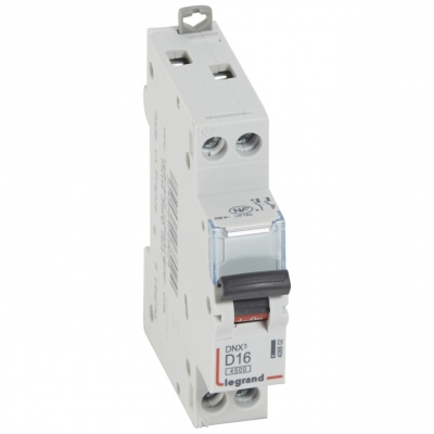 Disjoncteur 16A 4.5kA courbe D phase neutre Legrand DNX3 Vis / Vis