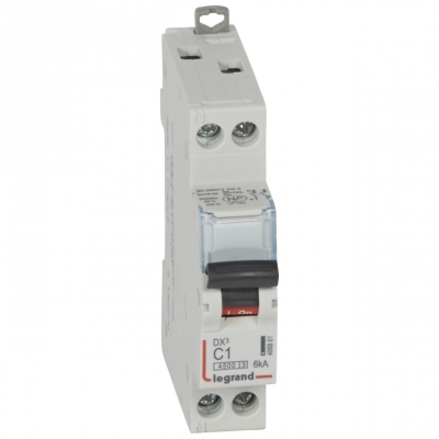 Disjoncteur 1A 6kA courbe C phase neutre Legrand DX3 Vis / vis