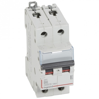 Disjoncteur 6A 25kA courbe B phase neutre Legrand DX3 Vis / Vis