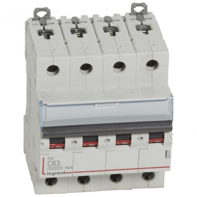 Disjoncteur - Legrand DX3 - 4 P�les - 63A - Courbe C - 16KA - Legrand 409361