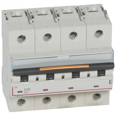 Disjoncteur - Legrand Dx3 - 4 P�les - 40 A - Courbe C - 25kA - Legrand 409798