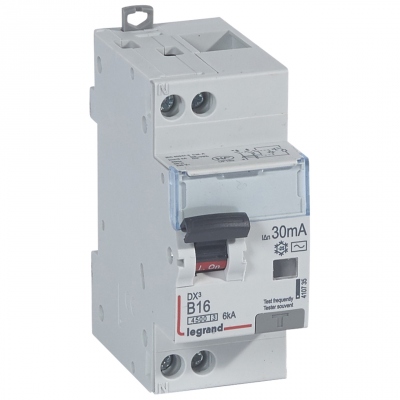 Disjoncteur diff�rentiel Legrand DX3 16A courbe B 30mA 2 Poles type AC - Vis / Vis - 6ka