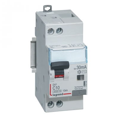 Disjoncteur diff�rentiel Legrand DX3 10A courbe C 30mA 2 Poles type AC - Vis / Vis
