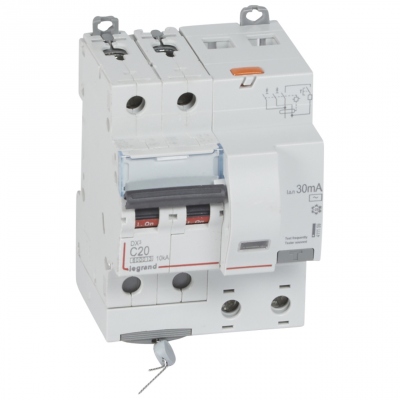 Disjoncteur diff�rentiel Legrand DX3 20A courbe C 30mA 2 Poles type AC - Vis / Vis - 6ka