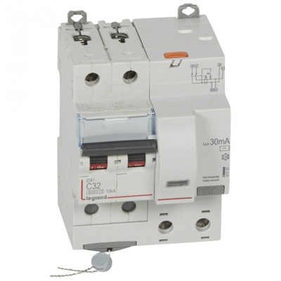Disjoncteur diff�rentiel Legrand DX3 32A courbe C 30mA 2 Poles type AC - Vis / Auto - 6ka