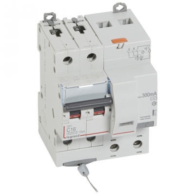 Disjoncteur diff�rentiel Legrand DX3 16A courbe C 300mA 2 Poles type AC - Vis / Vis - 6ka