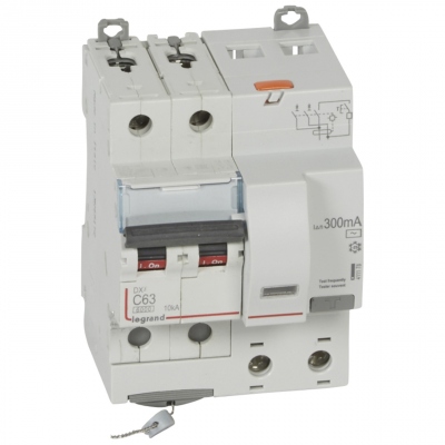 Disjoncteur diff�rentiel Legrand DX3 63A courbe C 300mA 2 Poles type AC - Vis / Vis - 6ka
