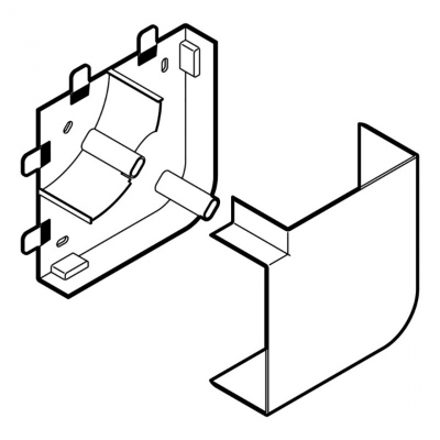 Angle Plat - LOGIX - 190 x 50 - Blanc Artic - Planet Wattohm 48020