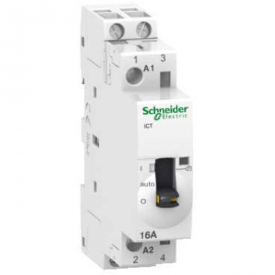 Contacteur - ICT commande manuelle - 16A - 2NO - 230 - 240 VCA - Schneider Acti9 A9C23712
