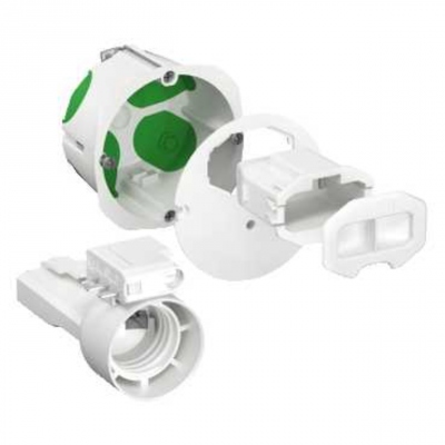 Boite cloison s�che - Schneider MULTIFIX AIR - Applique - DCL + Douille E27 - Couvercle affleurant