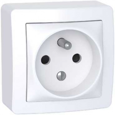 Prise de courant - 2 P�les + Terre - Complet - Schneider Alrea ALB62272P
