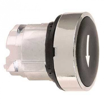 t�te bouton poussoir - affleurant - D=22 - noir - Schneider electric ZB4BA335
