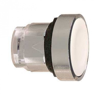 T�te Bouton Poussoir - Affleurant - Blanc - Schneider Harmony ZB4BA1