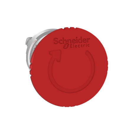 T�te arr�t d'urgence - Rouge - Tourner pour d�verouiller - D40 - Schneider ZB4BS844