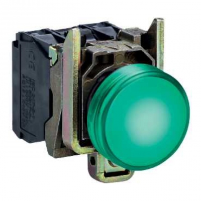 Voyant lumineux - A LED - 24V AC/DC - Vert - Complet - Schneider XB4BVB3