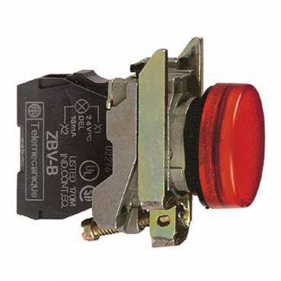 Voyant lumineux - A LED - 230V - Rouge - Complet - Schneider XB4BVM4