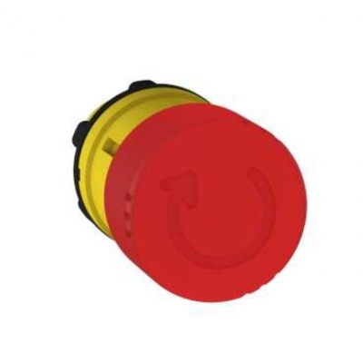T�te arr�t d'urgence - Rouge - Tourner pour d�verouiller - D30 - Schneider ZB5AS834