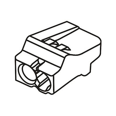 Borne de connexion - Automatique - 2 entr�es - 0.5 � 2.5 mm� - Rouge - Boite de 200 - Bizline 103402