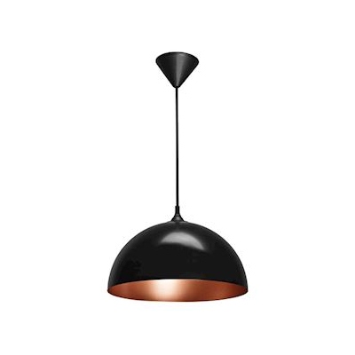 Luminaire suspendu - Aric COMO - E27 - Noir - Int�rieur cuivr� - Sans Lampe - Aric 4210