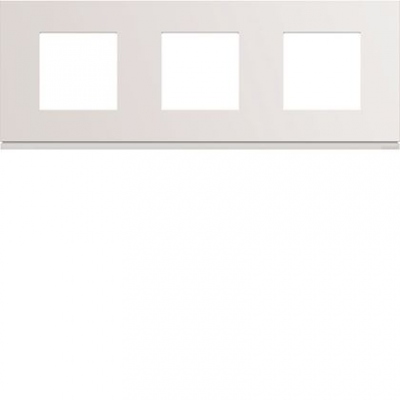 Plaque - 3 postes - Horizontale - 71 mm - Pure - Hager Gallery WXP0013